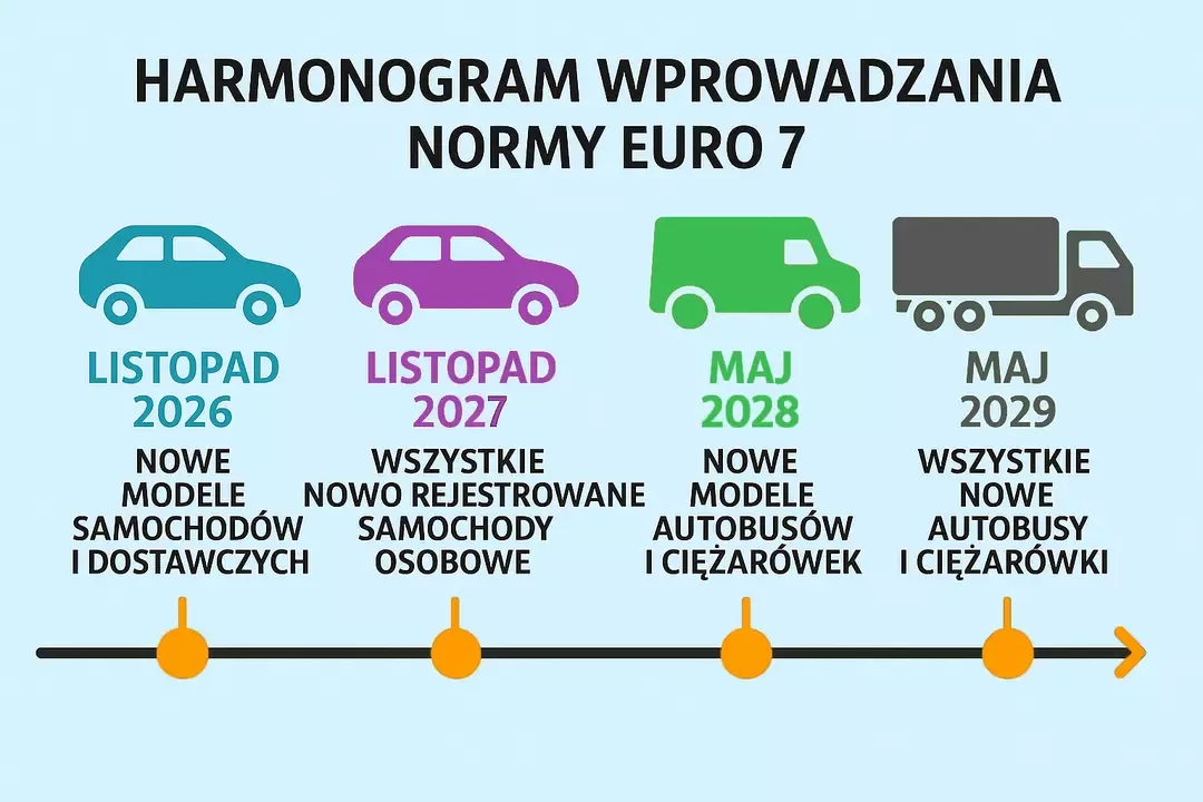 Harmonogram i daty wejścia w życie Euro 7
