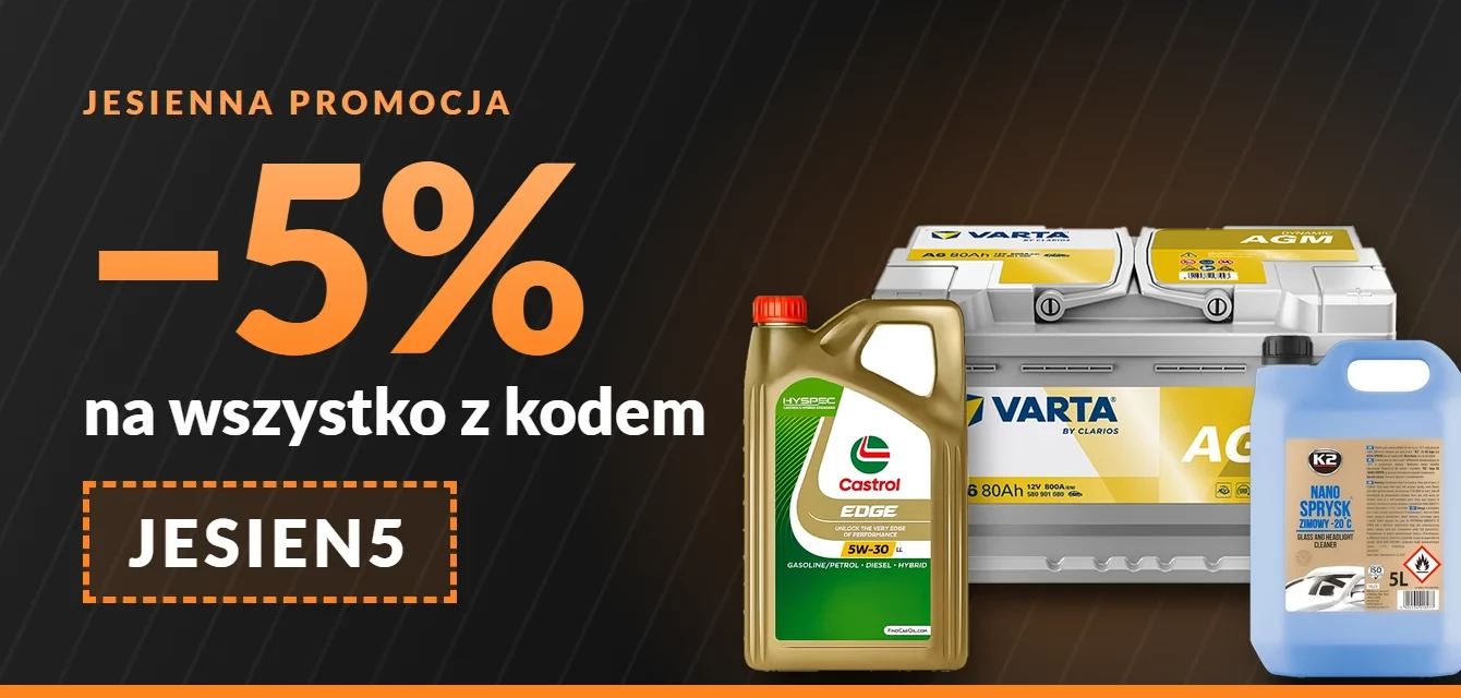 Jesienna promocja: &minus;5% na wszystko z kodem JESIEN5