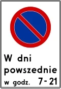Znak B-39 strefa ograniczonego postoju