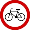Znak B-9 zakaz wjazdu rower&oacute;w