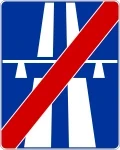 Znak D-10 koniec autostrady
