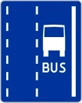 Znak D-12 pas ruchu dla autobus&oacute;w