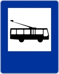 Znak D-16 przystanek trolejbusowy