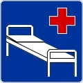 Znak D-21 szpital
