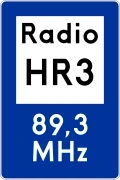 Znak D-34a informacja radiowa o ruchu drogowym