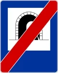 Znak D-38 koniec tunelu