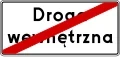 Znak D-47 koniec drogi wewnętrznej