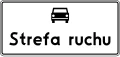Znak D-52 strefa ruchu