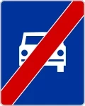 Znak D-8 koniec drogi ekspresowej
