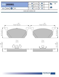 Klocki hamulcowe - komplet
