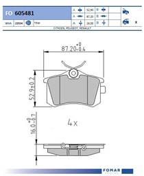 Klocki hamulcowe - komplet